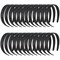 24 Pack Black Headbands for Women - 1 Inch Wide Non-slip Satin Headband for DIY (4.8 x 5.75 x 1")